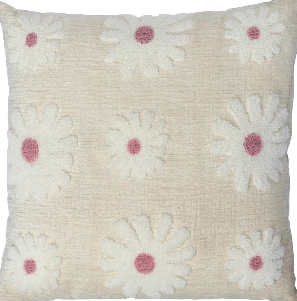 Intratuin sierkussen Bodi crème / roze 43 x 43 cm