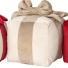 Intratuin sierkussen Cadeau groen / rood 20 x 20 cm