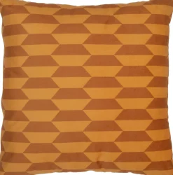 Intratuin sierkussen Cora bruin / geel 45 x 45 cm