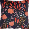 Intratuin sierkussen Esther zwart / oranje 45 x 45 cm