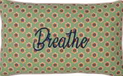Intratuin sierkussen Fleur Breathe groen 30 x 50 cm