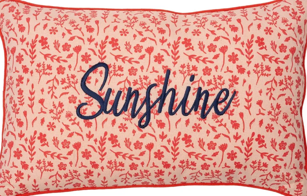 Intratuin sierkussen Fleur Sunshine roze 30 x 50 cm