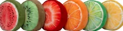 Intratuin sierkussen Fruit Slice groen / bruin D 36 cm