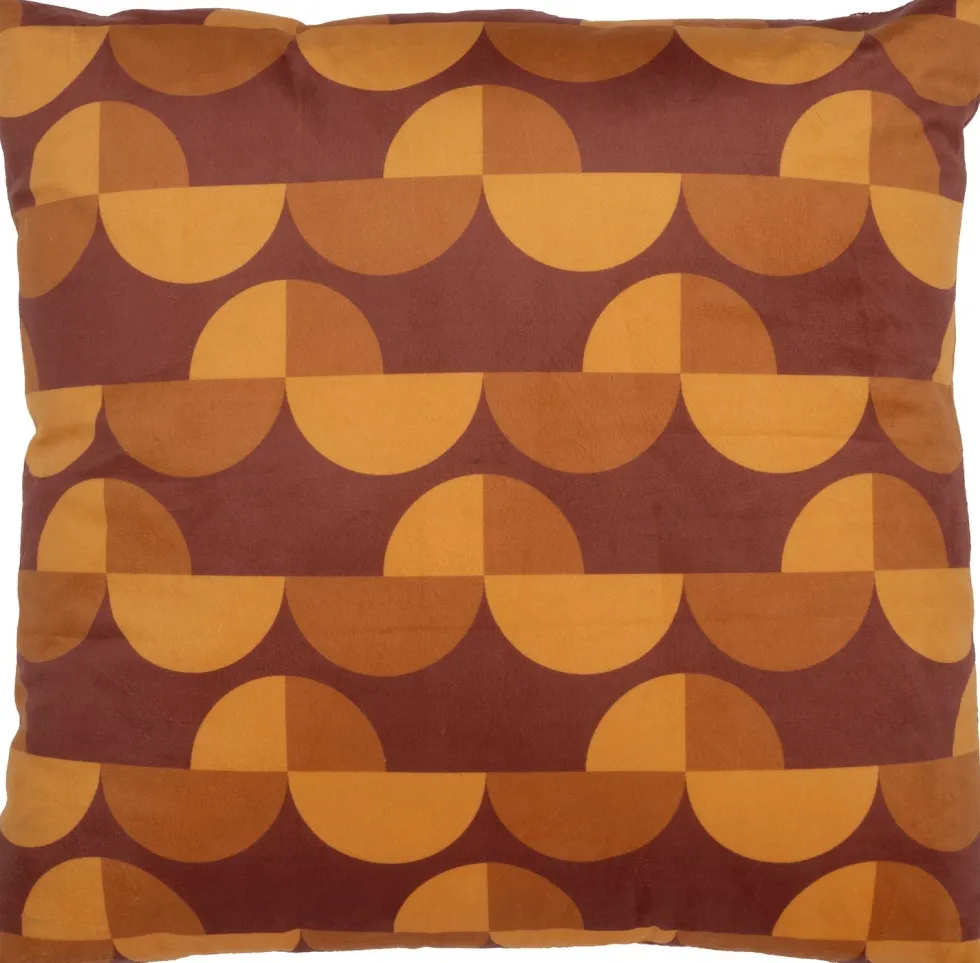 Intratuin sierkussen Graham bruin / geel 45 x 45 cm