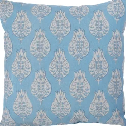Intratuin sierkussen Hanoi blauw / wit 45 x 45 x 10 cm