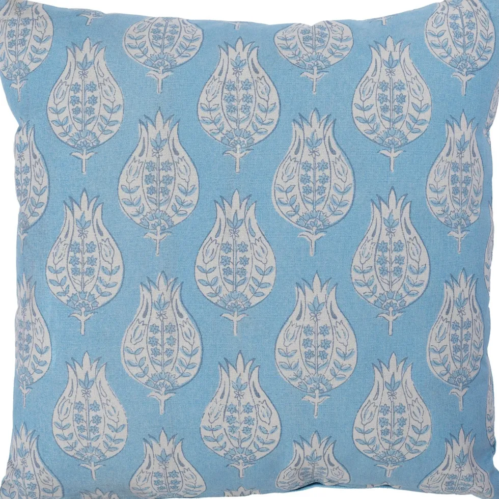 Intratuin sierkussen Hanoi blauw / wit 45 x 45 x 10 cm
