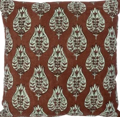 Intratuin sierkussen Hanoi bruin / wit 45 x 45 x 10 cm