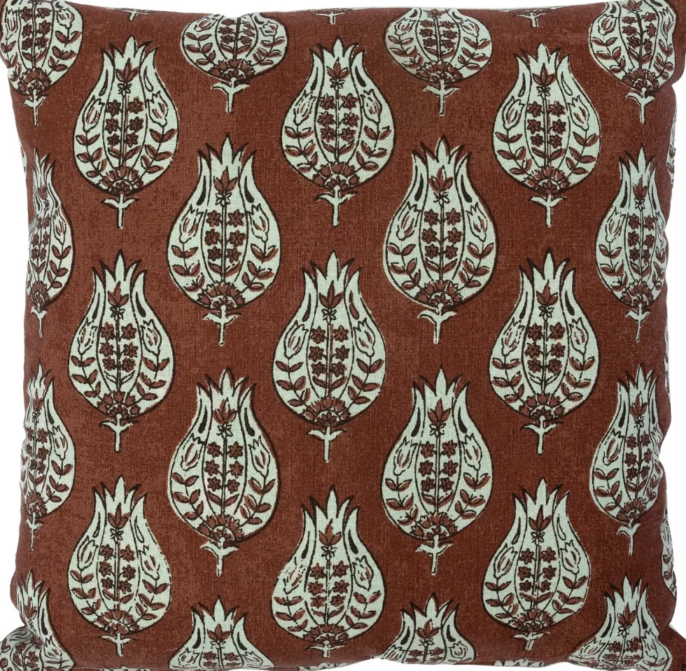Intratuin sierkussen Hanoi bruin / wit 45 x 45 x 10 cm
