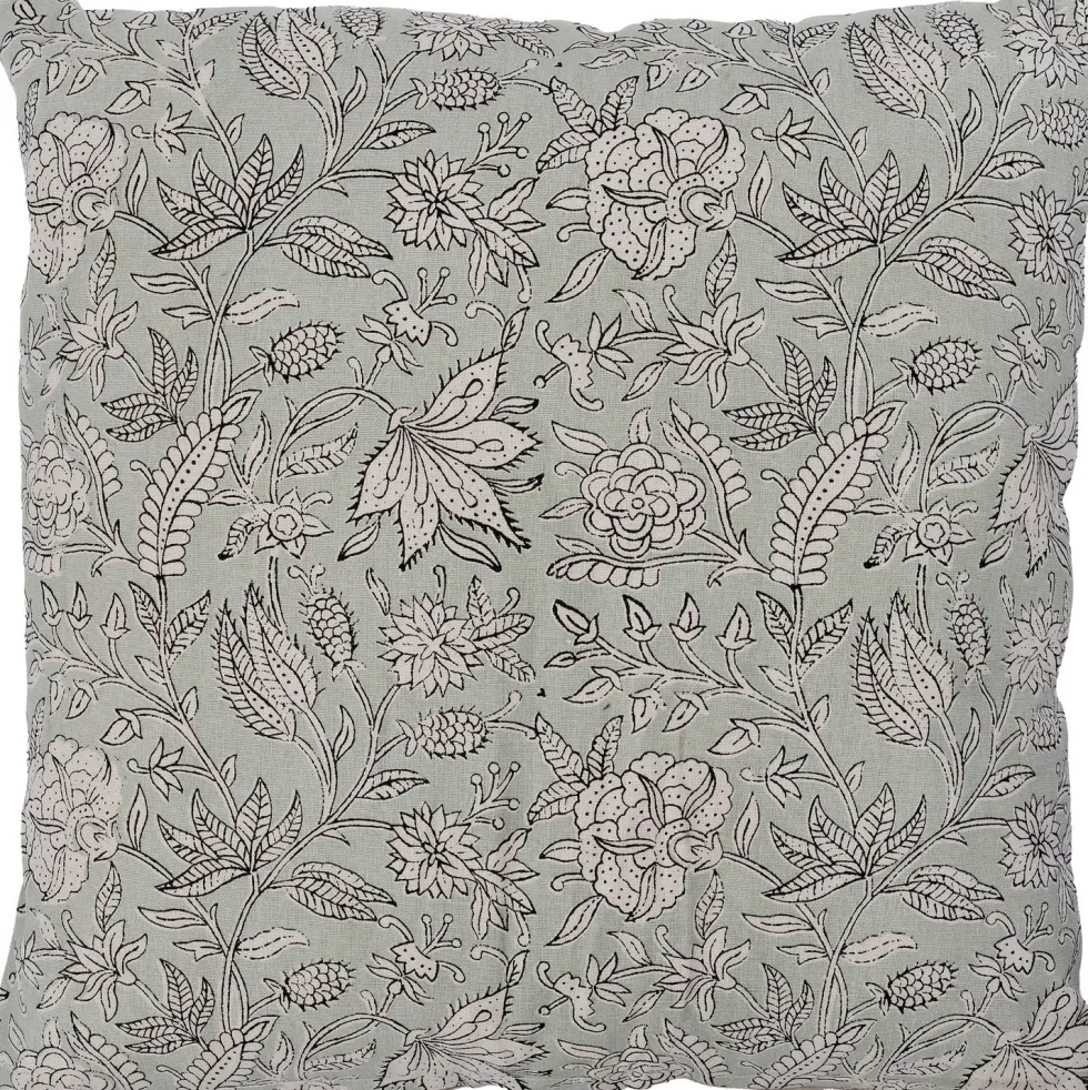 Intratuin sierkussen Hanoi groen / wit 45 x 45 x 10 cm