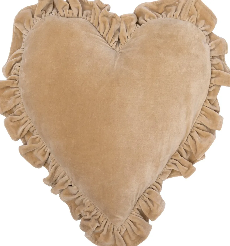 Intratuin sierkussen Hart beige 40 x 40 cm