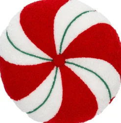 Intratuin sierkussen Jen pepermunt rood / wit D 38 H 12 cm