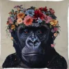 Intratuin sierkussen Jungle aap crème / zwart 45 x 45 cm