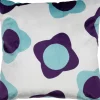 Intratuin sierkussen Junus wit / blauw / paars 45 x 45 cm