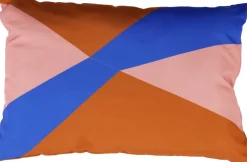 Intratuin sierkussen Kay blauw / roze / oranje 60 x 40 cm