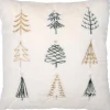 Intratuin sierkussen kerstbomen crème / groen 45 x 45 cm
