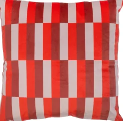 Intratuin sierkussen Kirby wit / oranje / rood 45 x 45 cm