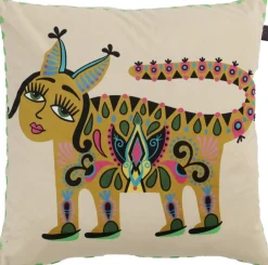 Intratuin sierkussen Mona crème / geel 45 x 45 cm