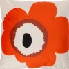 Intratuin sierkussen Niels wit / oranje 45 x 45 cm