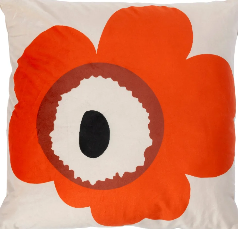 Intratuin sierkussen Niels wit / oranje 45 x 45 cm