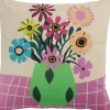 Intratuin sierkussen Nine paars / beige 45 x 45 cm