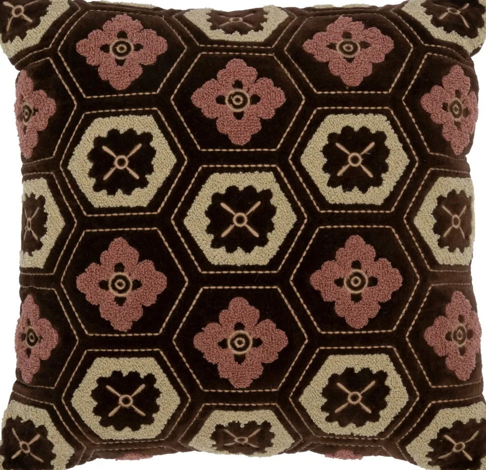 Intratuin sierkussen Reffy bruin / beige 45 x 45 cm