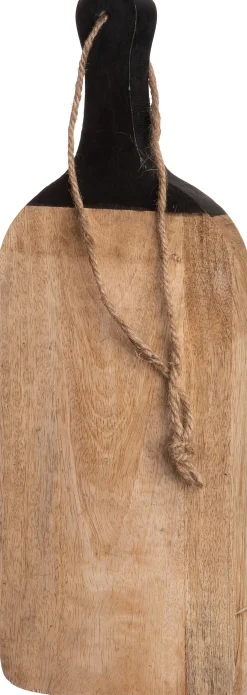Intratuin snijplank Max naturel / zwart 45 x 15 x 2 cm
