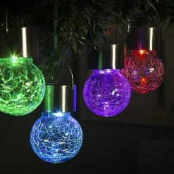 Intratuin solar hanglamp gekleurd licht D 6 H 9 cm