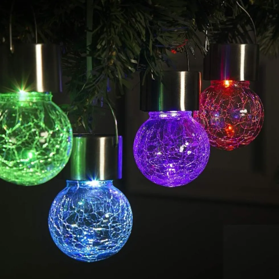 Intratuin solar hanglamp gekleurd licht D 6 H 9 cm