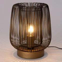 Intratuin tafellamp Jess zwart;goud D 28 H 38,5 cm