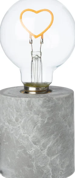 Intratuin tafellamp Louen hart grijs D 8 H 18 cm