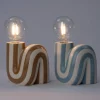 Intratuin tafellamp Nanna wit / bruin 14,5 x 10,5 x 23 cm