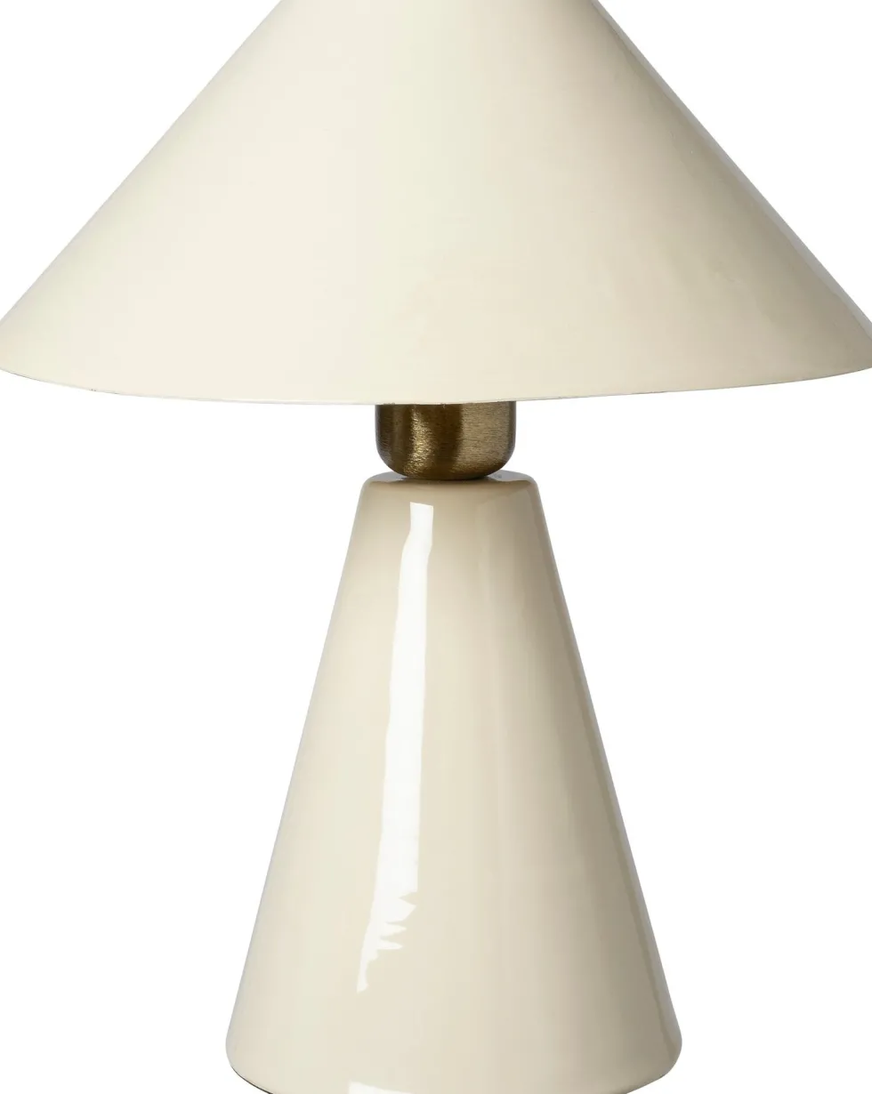 Intratuin tafellamp Oak crème D 26 H 32 cm