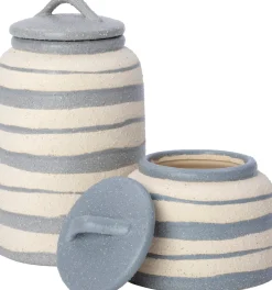 Intratuin voorraadpot Bia blauw / crème D 14,5 H 25 cm