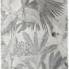 Intratuin wanddoek Bladeren grijs 90 x 60 cm