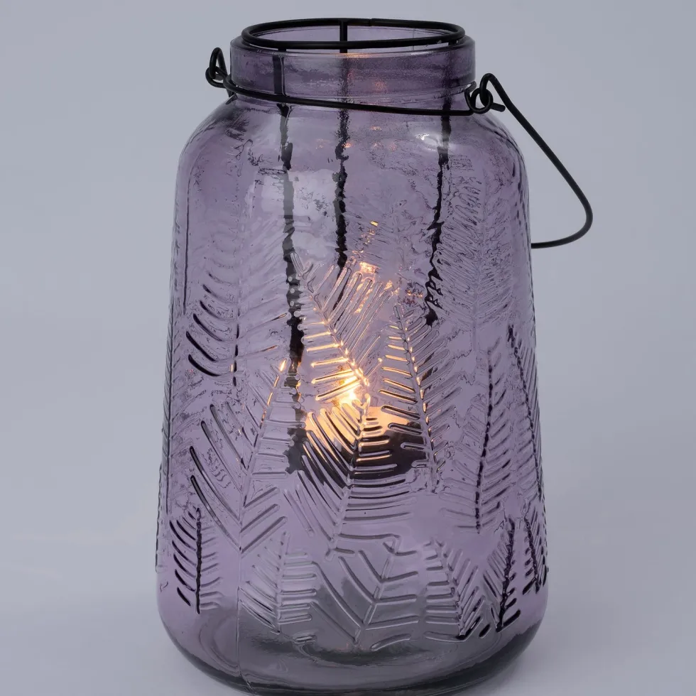 Intratuin waxinelichthouder Ella lichtpaars D 12,5 H 19,5 cm