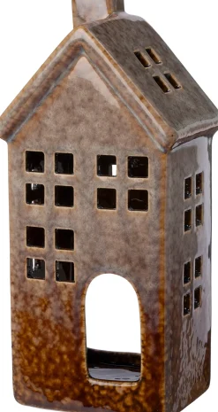 Intratuin waxinelichthouder Alain bruin 8 x 7,1 x 17,7 cm