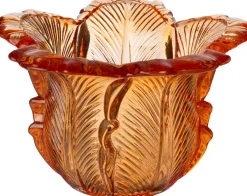 Intratuin waxinelichthouder Ace oranje D 16,3 H 10,5 cm