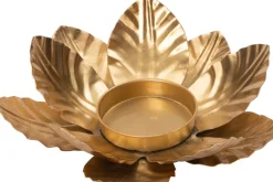 Intratuin waxinelichthouder Bloem goud D 14 H 3,5 cm
