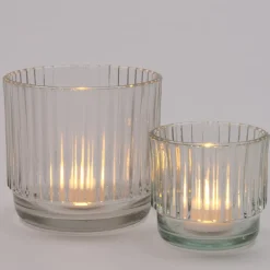 Intratuin waxinelichthouder Ties transparant D 12 H 12 cm