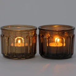 Intratuin waxinelichthouder Erwan lichtbruin D 7,3 H 5,5 cm