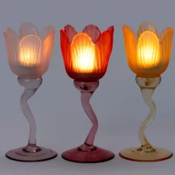Intratuin waxinelichthouder Ave geel 8,5 x 8 x 19,5 cm