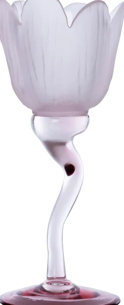 Intratuin waxinelichthouder Ave roze 8,5 x 8 x 19,5 cm