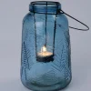 Intratuin waxinelichthouder Ella blauw D 12,5 H 19,5 cm