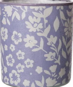 Intratuin waxinelichthouder Flower paars / wit D 8 H 9