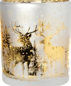 Intratuin waxinelichthouder hert goud D 9 H 10 cm