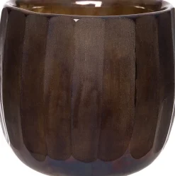Intratuin waxinelichthouder Cafu bruin D 15 H 16 cm