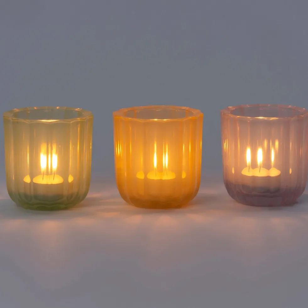 Intratuin waxinelichthouder Fos crème D 7,5 H 7,8 cm