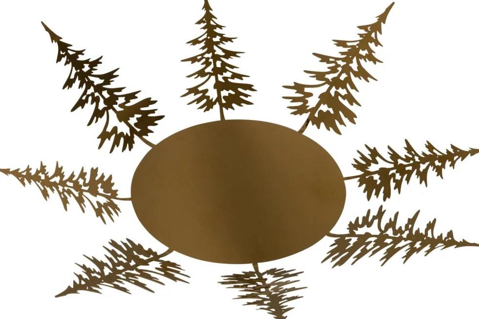 Intratuin waxinelichthouder kerstboom goud D 22,5 cm