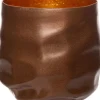 Intratuin waxinelichthouder Loki gegolfd koper / goud D 8 H 7 cm