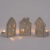 Intratuin waxinelichthouder Anja huisje wit 6,8 x 6,4 x 8,7 cm